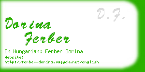 dorina ferber business card